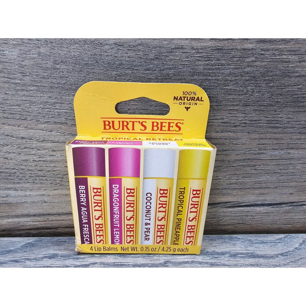 Burts Bees Tropical Assortment Lip Balm, 0.6 OZ